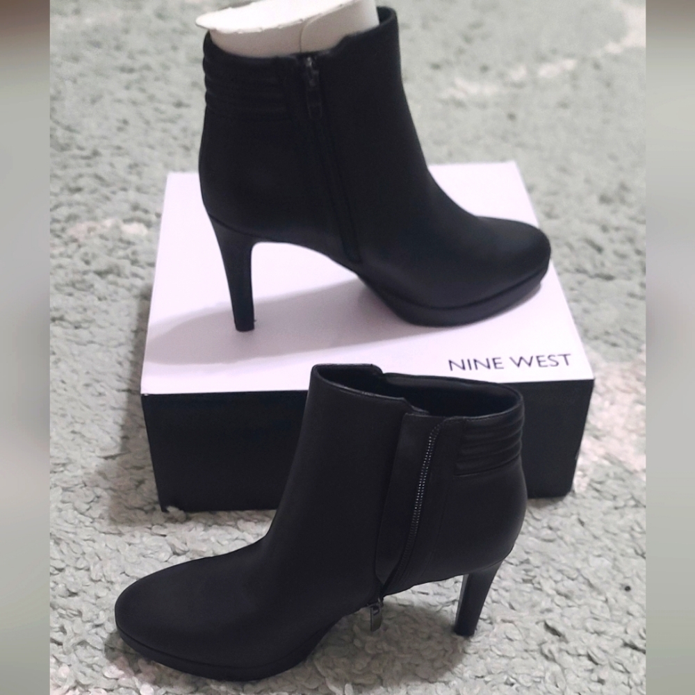 Nine West Kuinby Black Ankle Boots for Women, Size 8, NIB